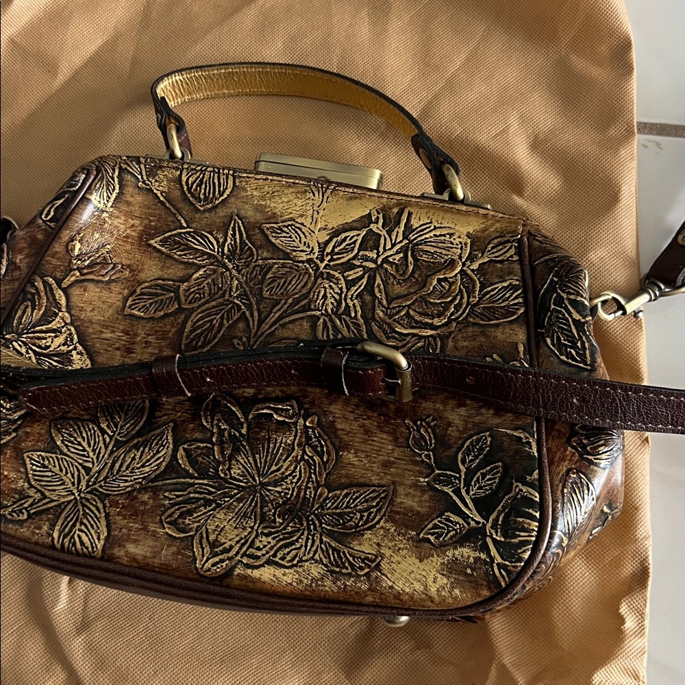 VGUC Patricia Nash Gracchi Embossed Leather Satchel (Macys Exclusive) - Picture 10 of 12